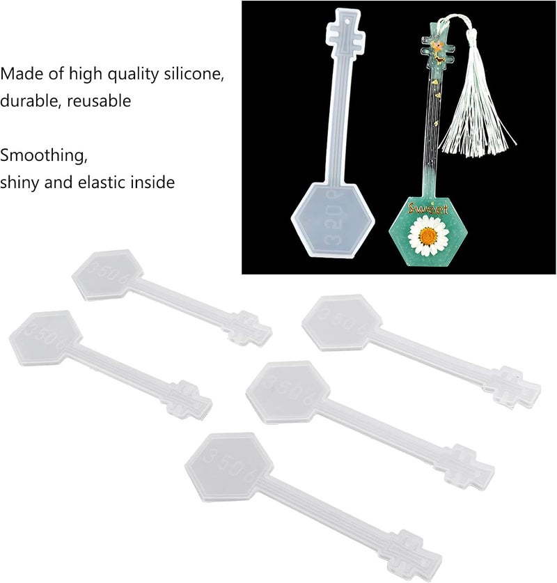 woobles Epoxy Resin molds, Durable Reusable Easy to Remove Silicone Mold Musical Instrument Mold for do-it-Yourself Bookmarks - Image 3